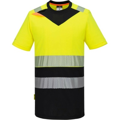 Portwest tričko DX434 reflexní krátký rukáv žltá/čierna 4XL