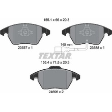 TEXTAR Sada brzdových platničiek 2469602