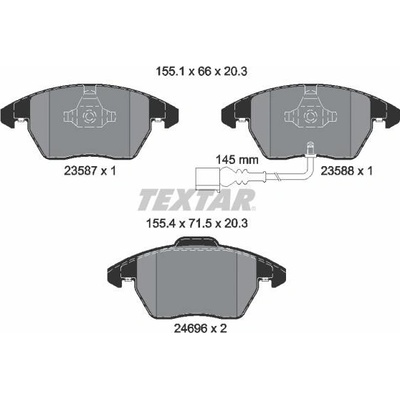 TEXTAR Sada brzdových platničiek 2469602