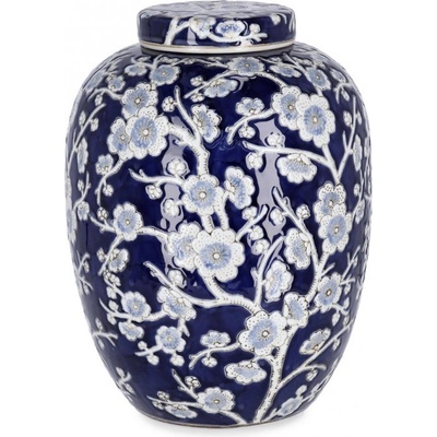 Bizzotto Порцеланова ваза MENG 23x32 син/бял (0503280)