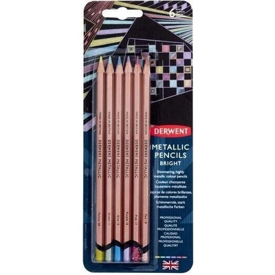 Derwent Metallic umělecké pastelky sada 6 ks v blistru 2305601