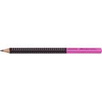 Faber-Castell Grip Jumbo триъгълен двуцветен черен/розов графитен молив HB FC511911 (FC511911)