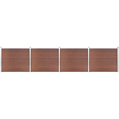 ZBXL Set plotového dílce WPC 699 x 146 cm hnědý