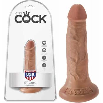 Image 1 of Пенис дилдо с вакуумна основа, 14см. - King Cock Tan (PIPE553022)