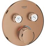 GROHE - Термостатичен смесител за душ за вграждане, с 2 спирателни вентила, четкан Warm Sunset 29119DL0ROZ2 (29119DL0ROZ2)