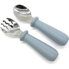 Martons Dětský kovový příbor lžička a vidlička Light Blue 2 ks