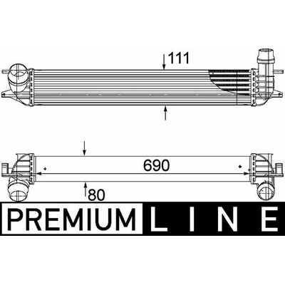 Chladič plniaceho vzduchu MAHLE ORIGINAL CI 155 000P (CI155000P)