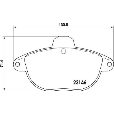 Sada brzdových platničiek kotúčovej brzdy BREMBO P 61 055