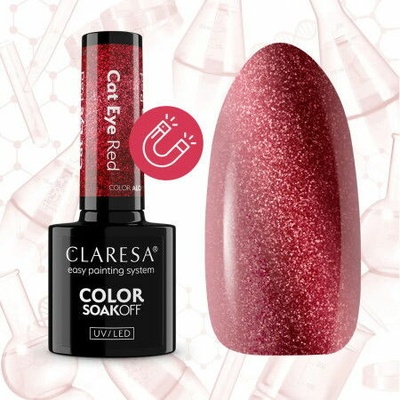 CLARESA Alchemy Cat Eye Red Gél lak 5 ml