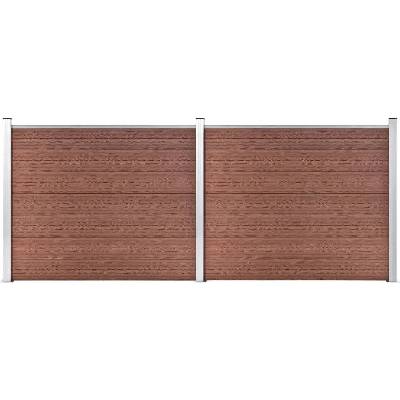 vidaXL Set plotového dílce WPC 353 x 146 cm hnědý