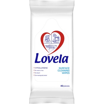 Lovela Čisticí ubrousky na povrchy 40 kusů