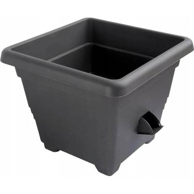 Plastia Květináč plast šedý 40 x 40 x 32 cm