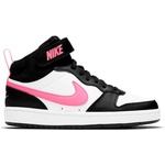 Nike Детски маратонки Nike Kid's Court Borough Mid 2 Sneakers - Black / Sunset Pulse / White - размер 37, 5 (EU) (702-6310-0114)