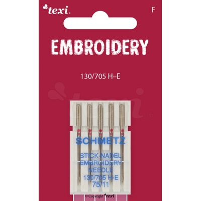 Vyšívací jehly TEXI EMBROIDERY 130/705 H-E 5x75