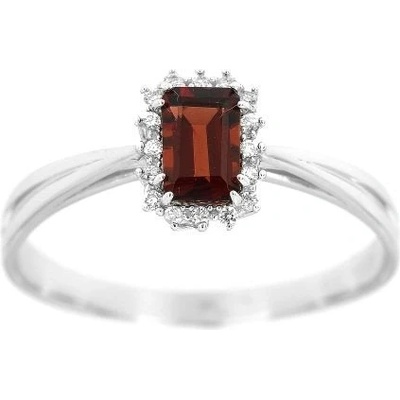 Zlatnictví U Kostela Diamantový prsten s granátem 819čb