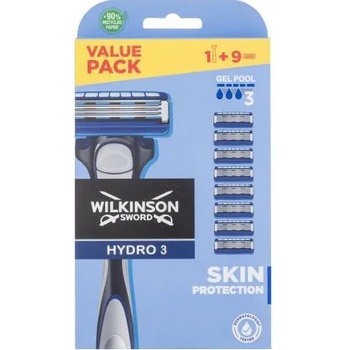 Wilkinson Sword Hydro 3 комплект: самобръсначка с една глава 1 бр + резервни ножчета 8 бр за мъже