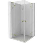 Mexen Lunar L Duo душ кабина с отваряща се врата 80 x 80 см, прозрачна, златна - 834L-080L-080P-50-00 (834L-080L-080P-50-00)