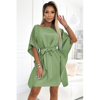 Numoco Широка рокля в пастелно зелено 287-27nmc-2332 - Зелен, размер s/m