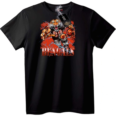 NOONEBRAND Тениска на Bengals тигър футбол - 2XL, White