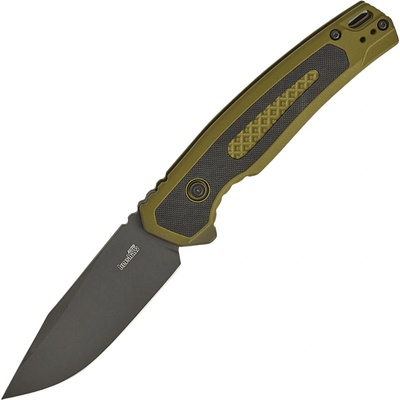 Kershaw AUTO LAUNCH 21 ALUM OLV/M4 BLK Button Lock K-7106OL