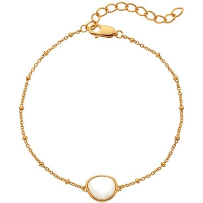 Hot diamonds Elegantný pozlátený náramok s diamantom a perleťou Zlatáen Edit Soul DL704