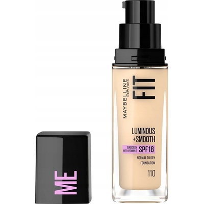 Maybelline Fit Me! Luminous + Smooth SPF18 Foundation 110 Porcelain tekutý make-up pre zjednotenú a rozjasnenú pleť 30 ml