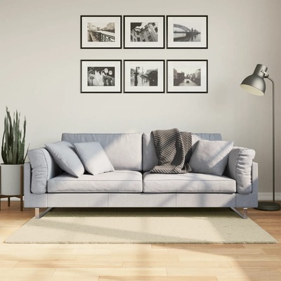 vidaXL Килим HUARTE с къс косъм, мек и миещ се, кремав, 80x150 см (375033)