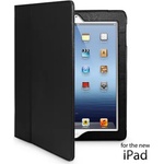 Apple iPad 3/4 Кожен Калъф Черен + Протектор