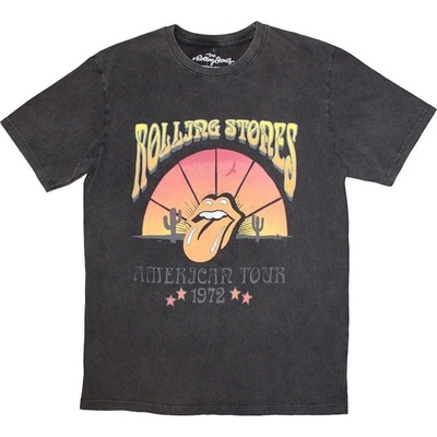 The Rolling Stones tričko Desert '72 Stone Wash Charcoal Grey