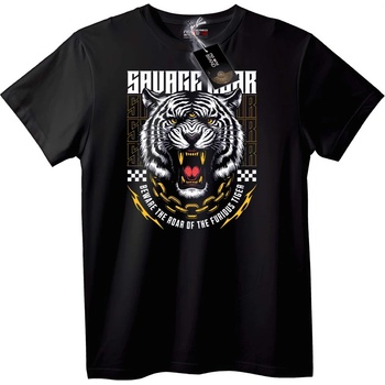 NOONEBRAND Тениска Жесток тигър - M, Black