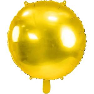 PartyDeco Балон от фолио, златист, кръгъл, 80 см