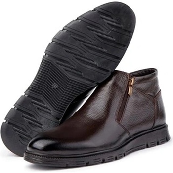 Ducavelli Мъжки боти от естествена кожа - Тъмнокафяви #363785 (363785_Тъмно кафяв)