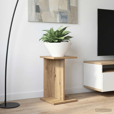 vidaXL Стойка за растения 2 бр. Дъб артизан 25 x 25, 5 x 40, 5 см (899689)