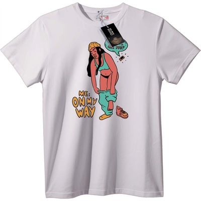 NOONEBRAND Тениска По Моя Път Градска - 3XL, White