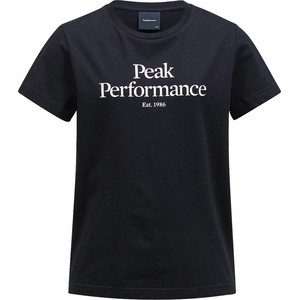 Peak Performance Детска тениска Peak Performance Kid's Junior Original Tee T-shirt - Black / Off White - размер 150 (704-6382-0113)