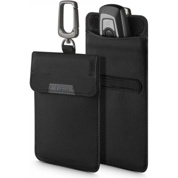 Púzdro Spigen Pouch blokovanie signálu ovládaču auta, AFA03754 čierne