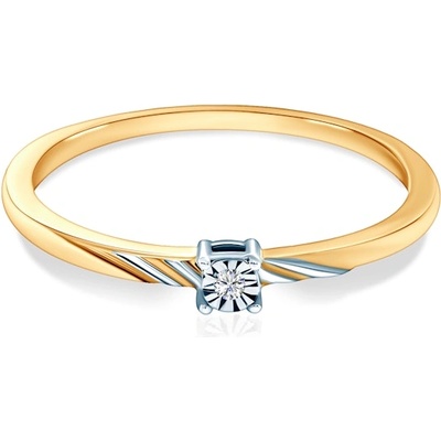 SAVICKI Годежен пръстен Savicki: двуцветно злато, диамант