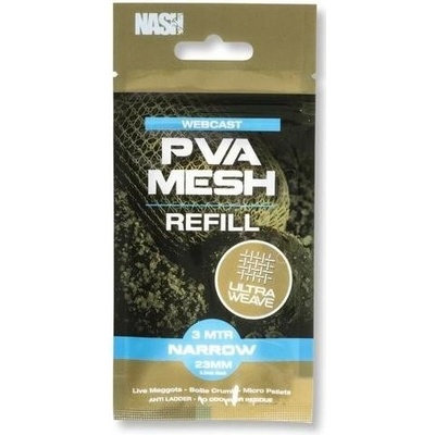Nash PVA punčocha Webcast Ultra Weave PVA Refill Narrow 23 mm × 3 m