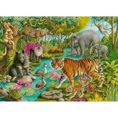 RAVENSBURGER Zvířata z džungle 60 dílků