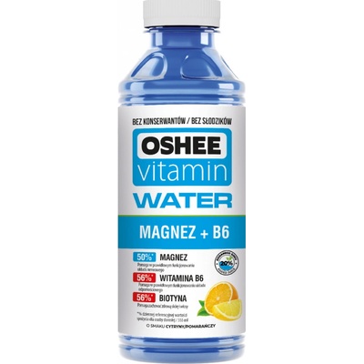 Oshee Vitamínová voda Magnesium+B6 citron pomeranč 0,555 l