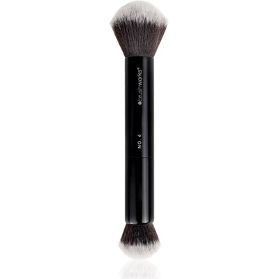 Brushworks Double Ended malý štetec pre nanášanie tekutých krémových a púdrových produktov typ NO 6 1 ks