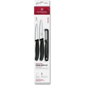 Victorinox Комплект Victorinox Swiss Classic, два ножа плюс белачка, черни (6.7113.33)