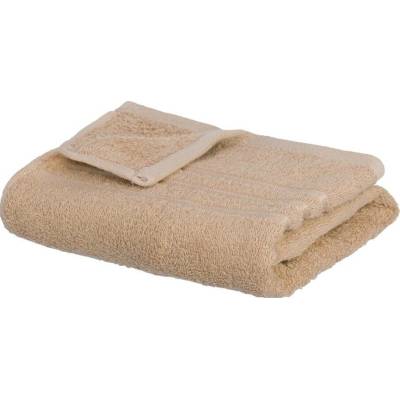 Casa Selección Simple Béžový froté bavlnený uterák 50 x 100 cm