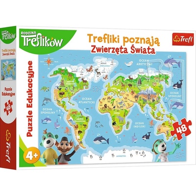 Trefl Vzdělávacíiki se učí o zvířata světa 48 dílků
