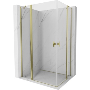 Mexen Mist Duo душ кабина с отваряеми врати 120 x 110 см, прозрачно, златно - 8A4-120-110-50-00 (8A4-120-110-50-00)