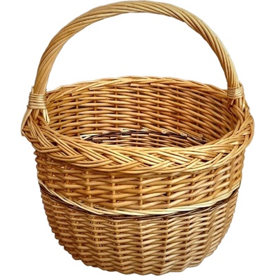 košík nákupní kulatý BOLERO plné pr.29x34cm, lak., NOVÝ