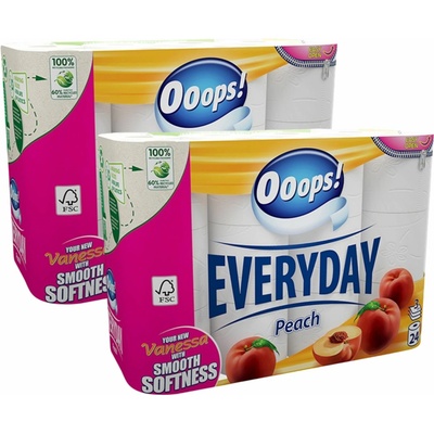 Ooops! Everyday Peach 3-vrstvový 2 x 24 ks