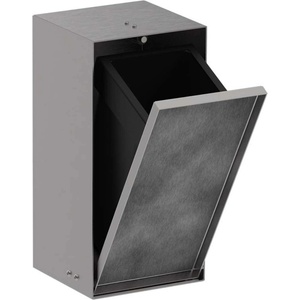 Hansgrohe XtraStoris Rock - Вграден кош за отпадъци 2, 5 l, четкана стомана 56063800 (56063800)