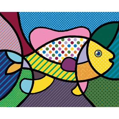 Zuty Malování podle čísel POP ART RYBA