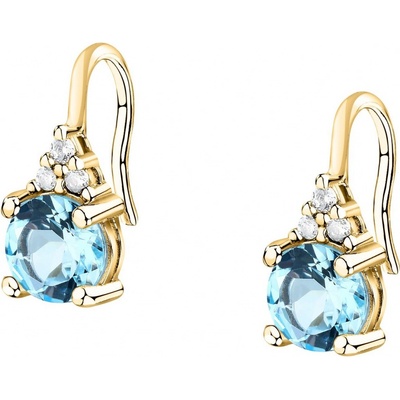 Morellato Pozlacené visací náušnice s kubickými zirkony Tesori SAIW307